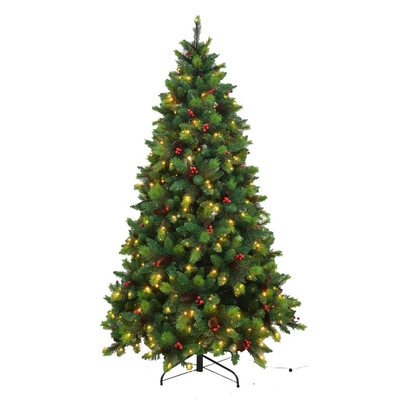 Artificial Xmas Decorations Full Fir Hinged Christmas Tree With Brown Trunk