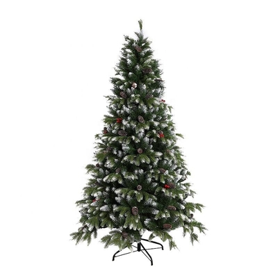 Artificial Xmas Decorations Full Fir Hinged Christmas Tree With Brown Trunk