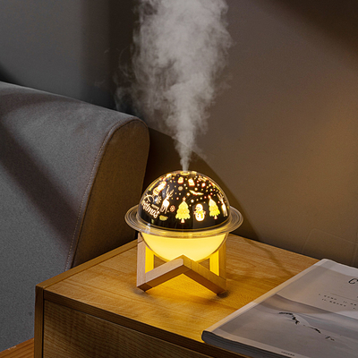 250ML Ultrasonic Humidifier Saturn Projector LED Lamp With Star Sky Ocean World Christmas Colorful USB