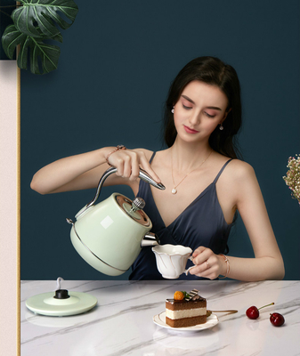 Hotel guest room electric coffee tea milk 1.8L kettle 304SS safety OEM customized 360 cordless Concealed Heating Element