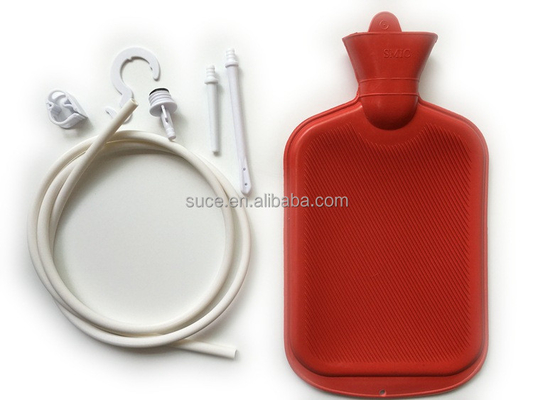 Enema Bag Kit 2 Quart Home Water & Coffee Colon Cleansing Kit BPA Free Hot-Water Bag with 5 Foot Long Hose