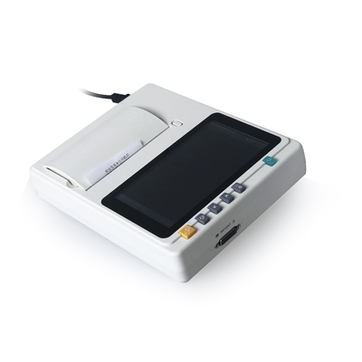 Touch screen multi-parameters portable 10 channel ecg device with built-in printer