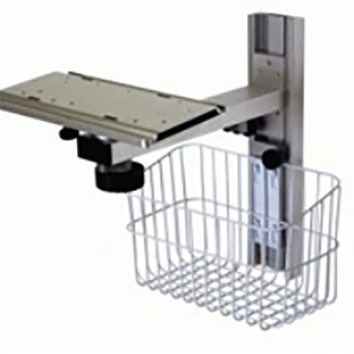 Aurora WM aluminum alloy adjustable arm touch screen monitor wall mount with basket
