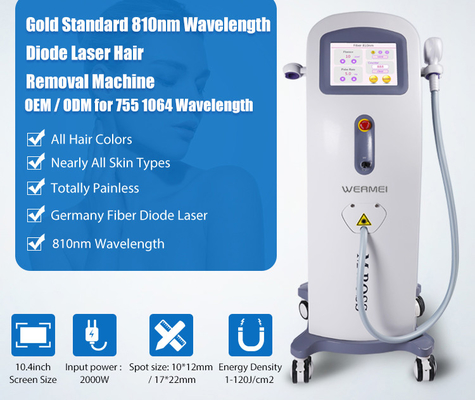 Fiber diode hair removal 3 Wavelength Diode Laser Hair Removal System 755nm 808nm 1064nm Beauty Care Device
