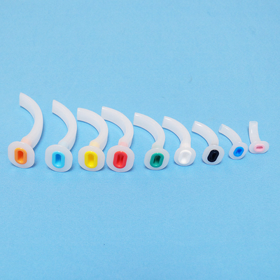High quality different sizes 40mm-120mm color code medical paryngeal guedel airway for single use