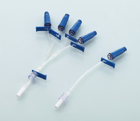 IV infusion multi-way extension tube with needle free connector/needless connector