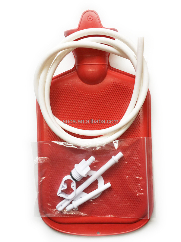 Enema Bag Kit 2 Quart Home Water & Coffee Colon Cleansing Kit BPA Free Hot-Water Bag with 5 Foot Long Hose
